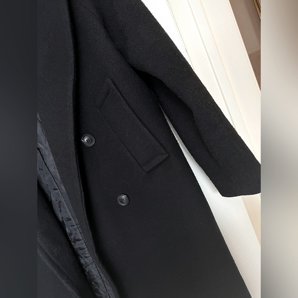 Black dropshoulder coat - Picture 3 of 4